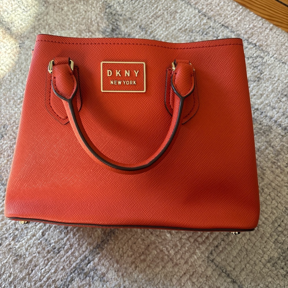 DKNY Orange Satchel Bag